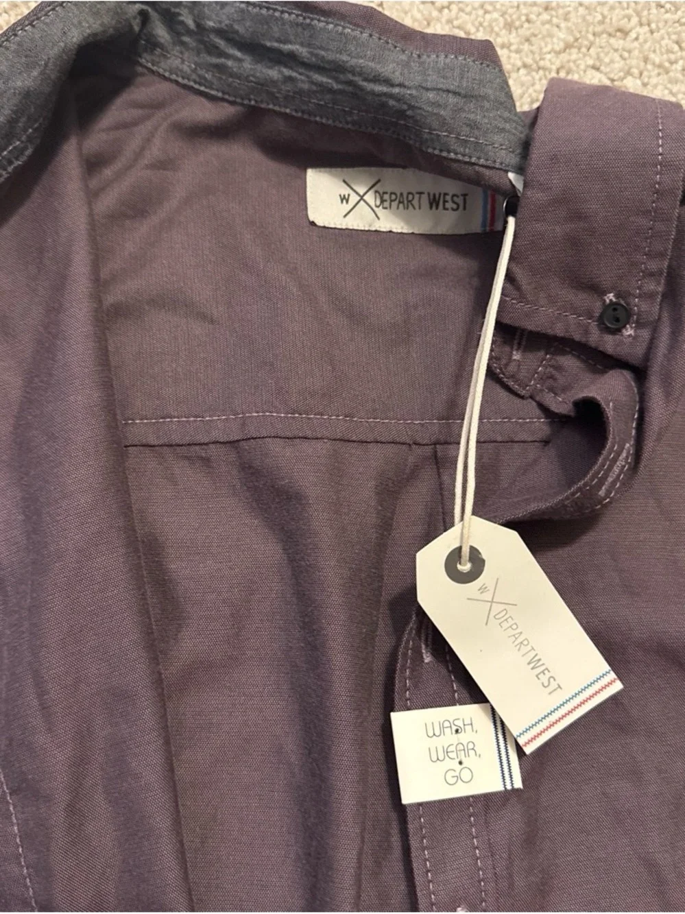 Men's Casual Button-Down Shirt in Deep Plum by Xhilaration
